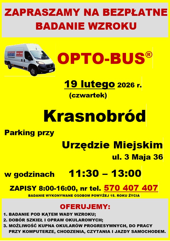 Plakat bezpłatne badania wzroku